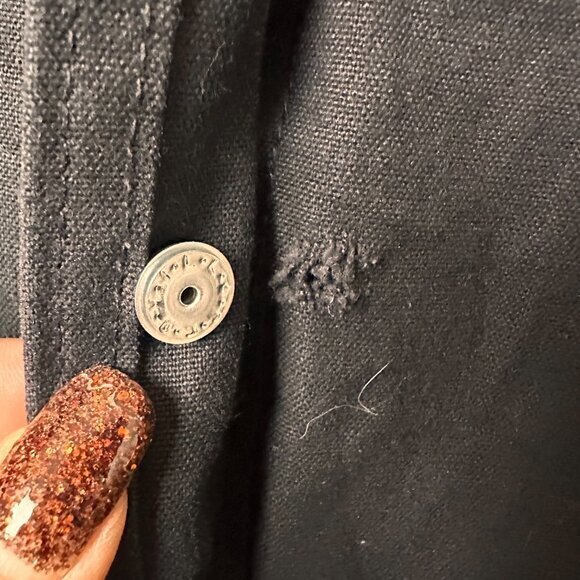 Saddlesmith Outfitters jacket men 2XL XXL Western Duster black corduroy‎ collar - Picture 7 of 7